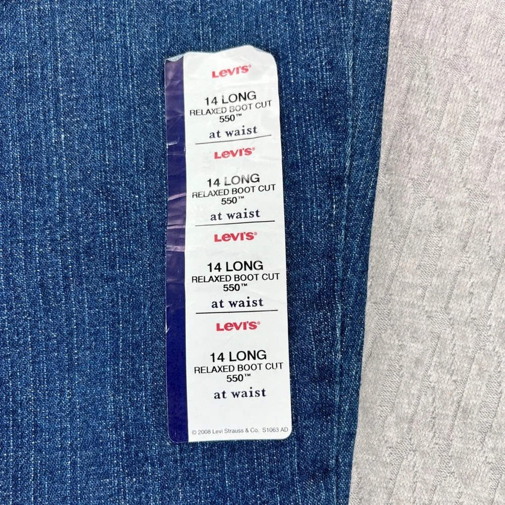 New Vintage Deadstock Levi 550 Relaxed Bootcut Jeans Women 14 Long Dark Wash‎